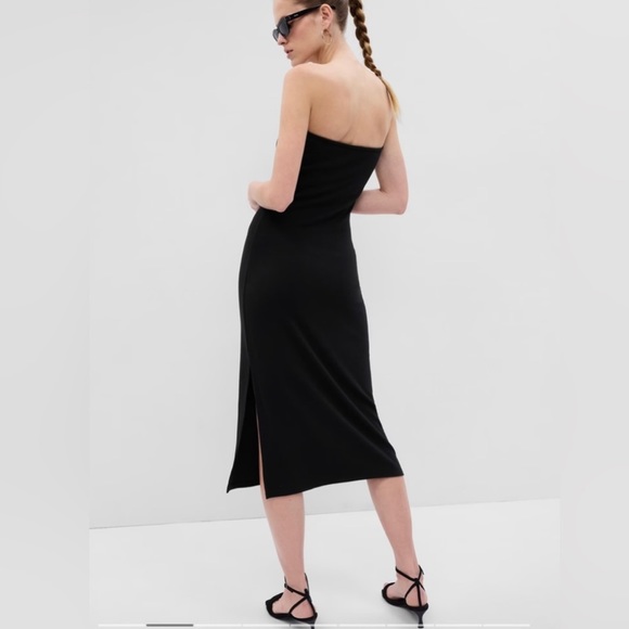 Gap Modern Strapless Split-Hem Midi Dress L - Picture 2 of 4